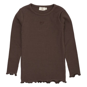 Copenhagen Colors - Modal Herz T-Shirt | Dunkelbraun