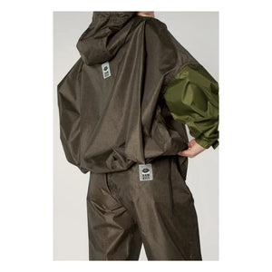 Rainkiss - Wasserfester Anorak mit Fischgrätmuster | Khaki