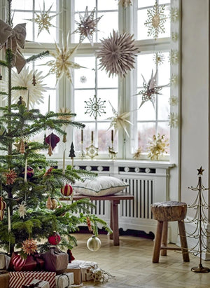 Bloomingville - Sayla Weihnachtsdekoration - 2er Set | Rot