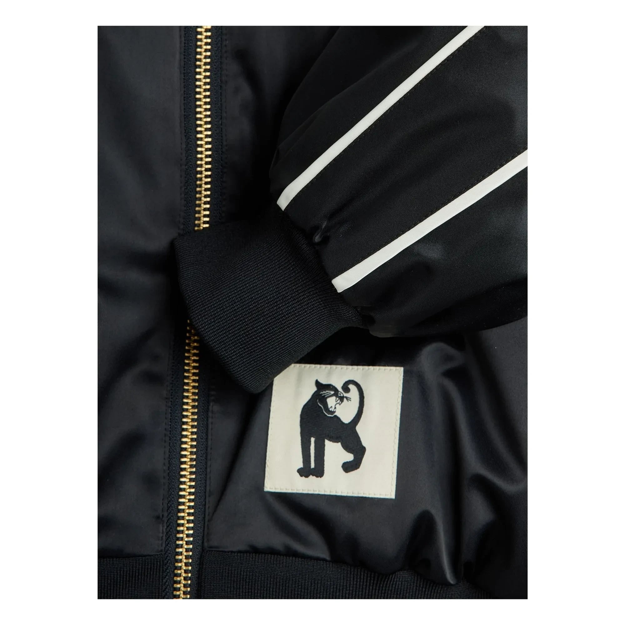 Mini Rodini - Alien Satin Recycelte Faser Baseball Jacke | Schwarz