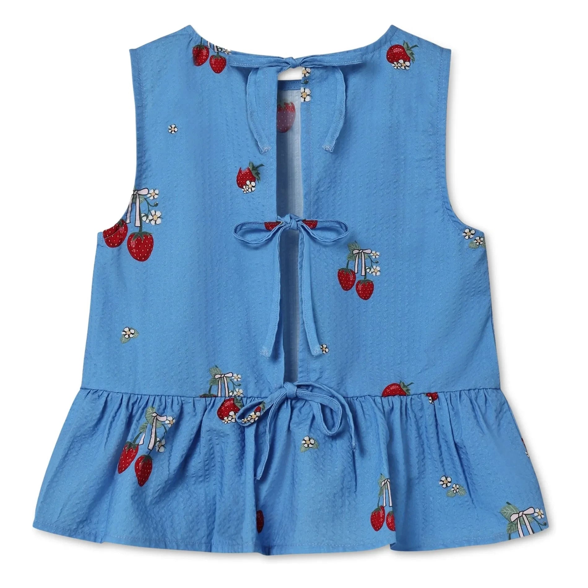Fliink - Top Apfel Erdbeeren | Azurblau