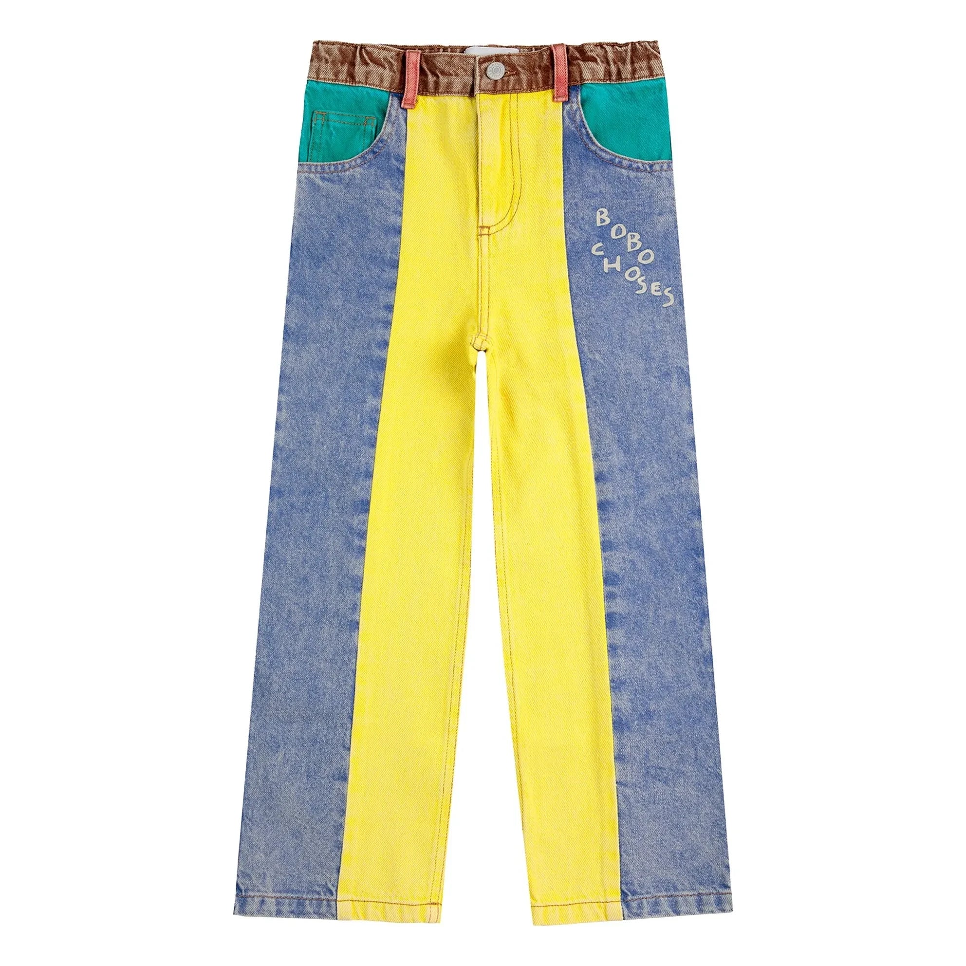 Bobo Choses - Organic Cotton Jeans mit Farbblock | Gelb