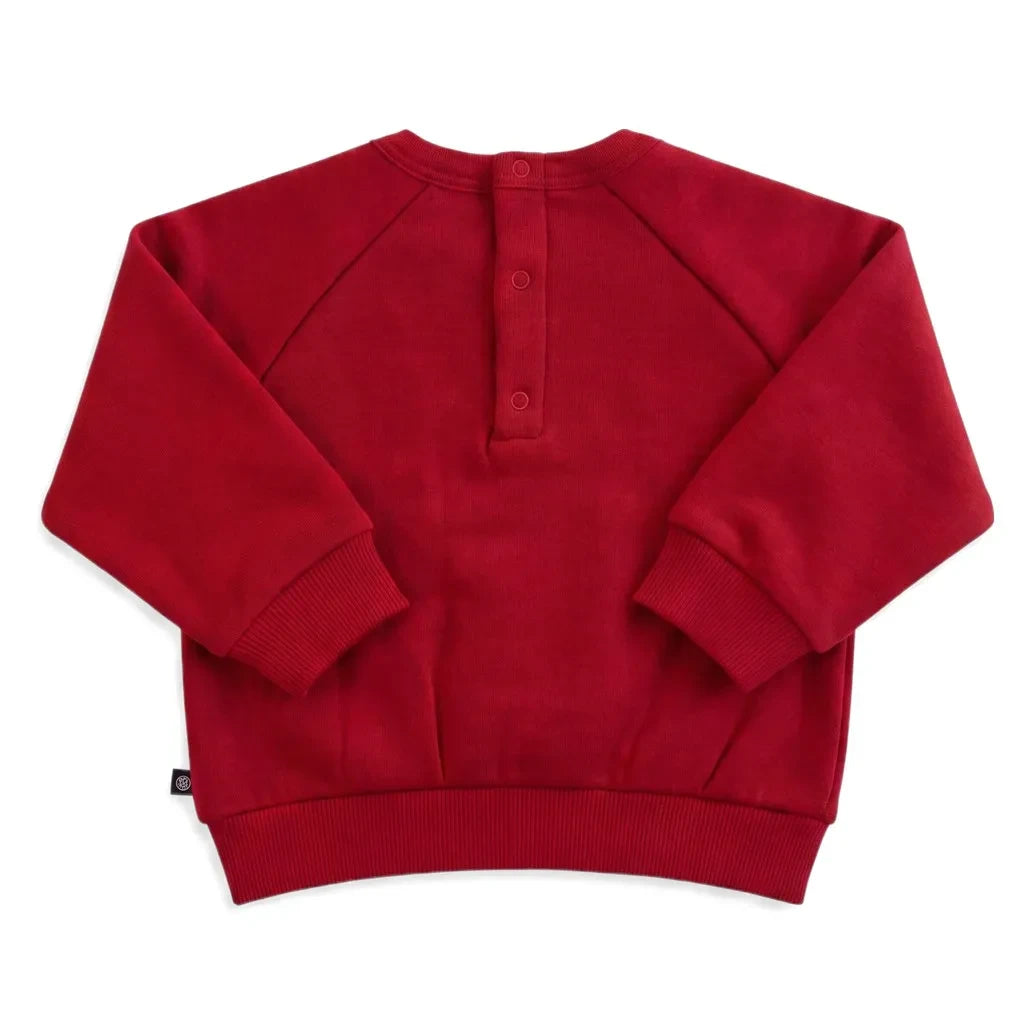 Petit Bateau - Ren geyiği sweatshirt | Koyu kırmızı