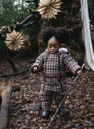 Töastie - Wasserdichte Houndstooth Cloud Jacke Aus Recycletem Material | Braun