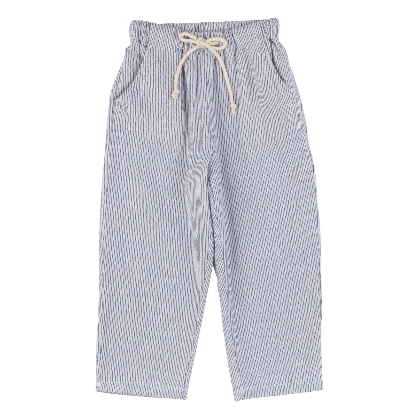 Babe & Tess - Saint Tropez Gestreifte Hose mit Kordelzug | Azurblau