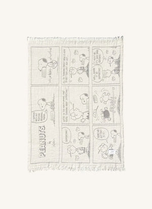 Maison Deux - Maison Deux x Peanuts | Weißer Baseball Druck Baumwolle Throw