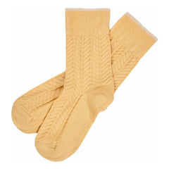 FUB - Fischgrät-Socken | Hellgelb