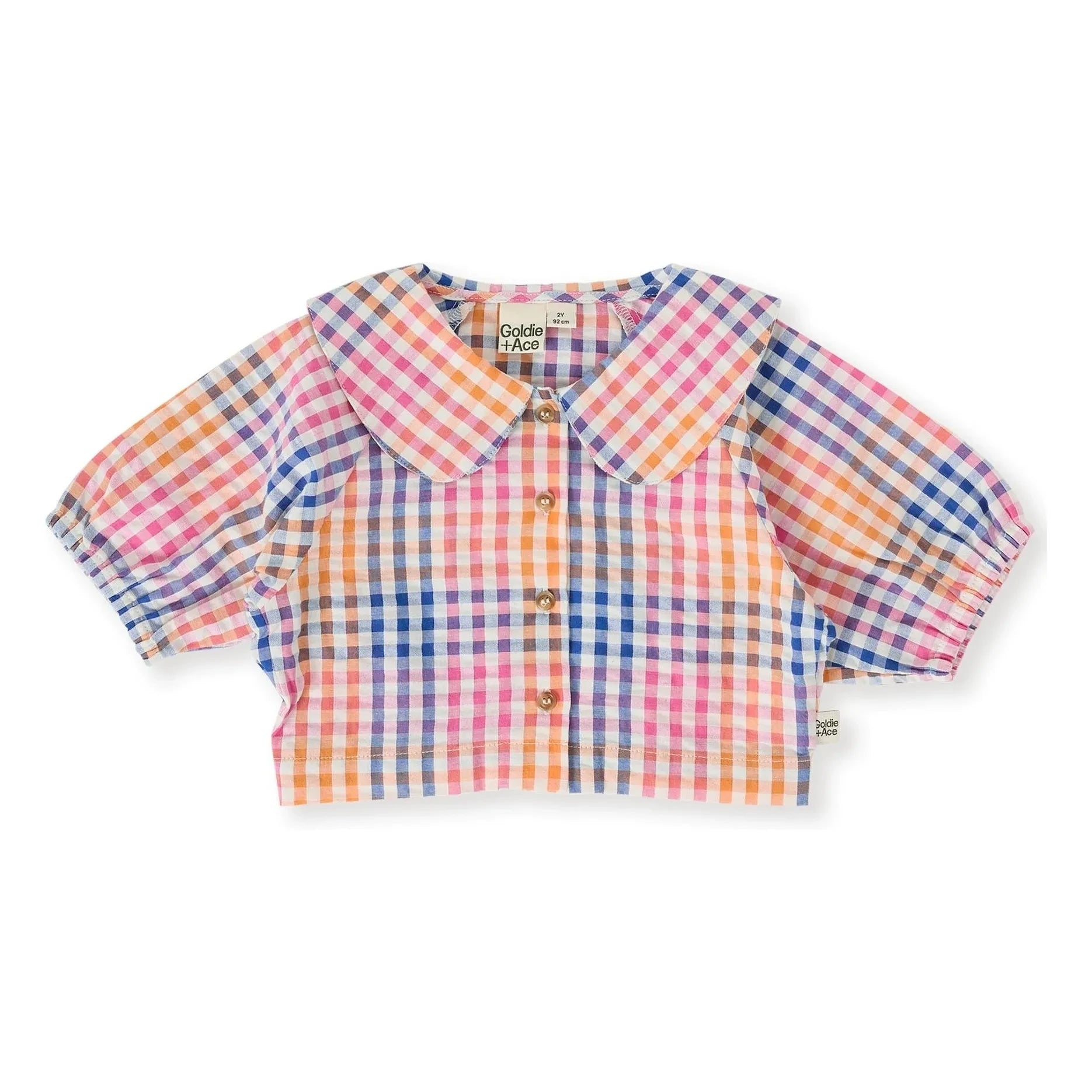 Goldie + Ace - Goldie+Ace x Smallable Exklusiv - Beatrice Vichy Bluse | Rosa