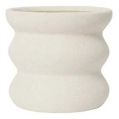 Broste Copenhagen - Mina Steingut-Blumentopf | Weiß