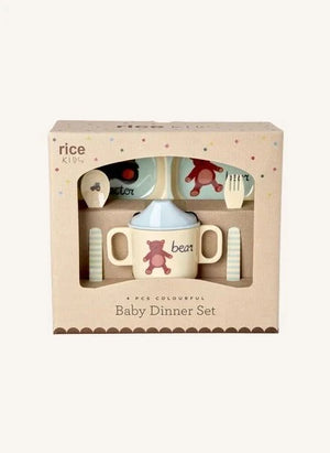 Rice - ABC Melamin Essgeschirr Set | Hellblau