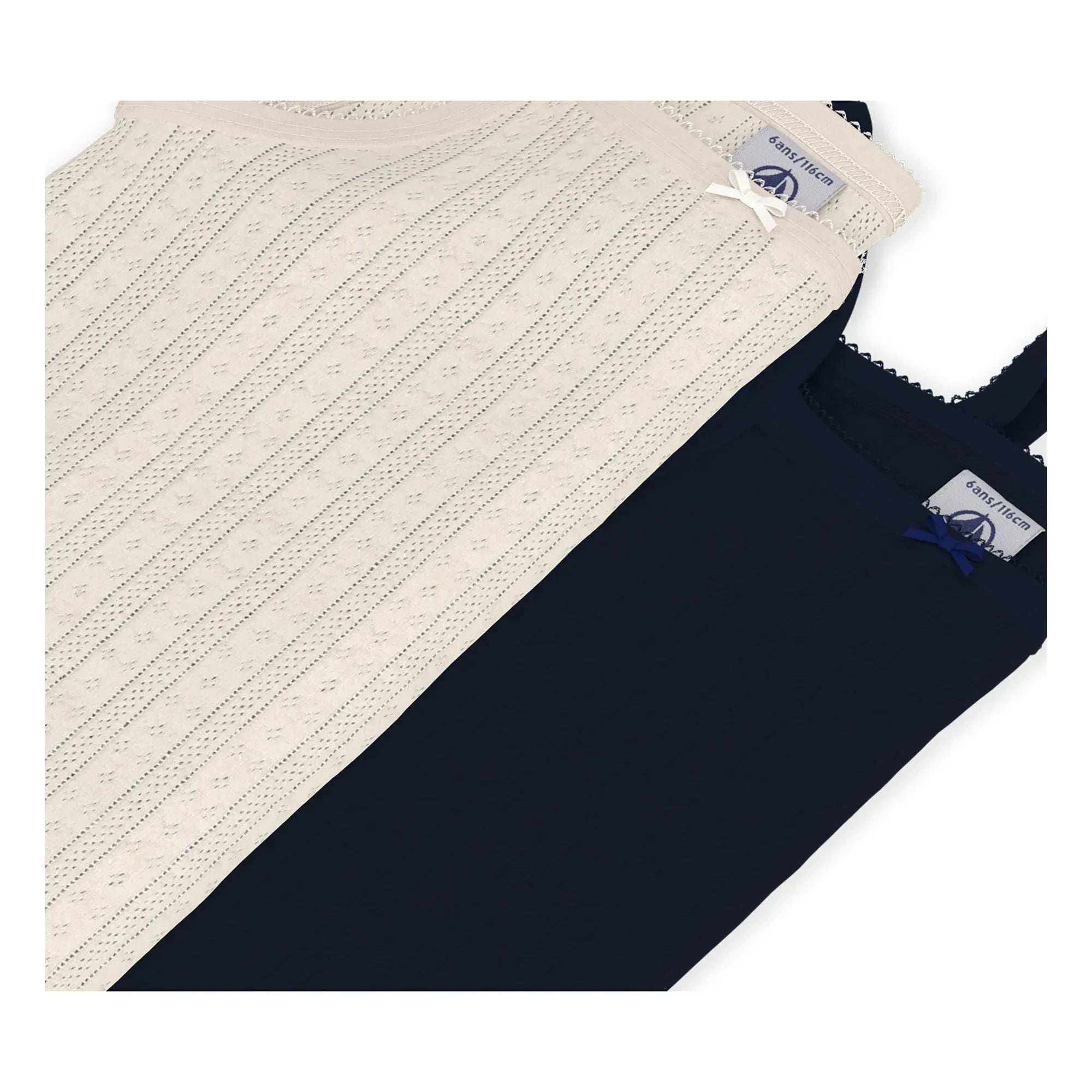 Petit Bateau - Trägertops im 2er-Set | Marineblau