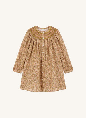 Bonpoint - Jadwiga Liberty Organik Pamuk Elbise | Mauve
