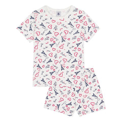 Petit Bateau - Pyjama Short Paris | Weiß