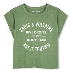 Zadig & Voltaire - T-Shirt mit Logo „Art Is Truth“ | Grün