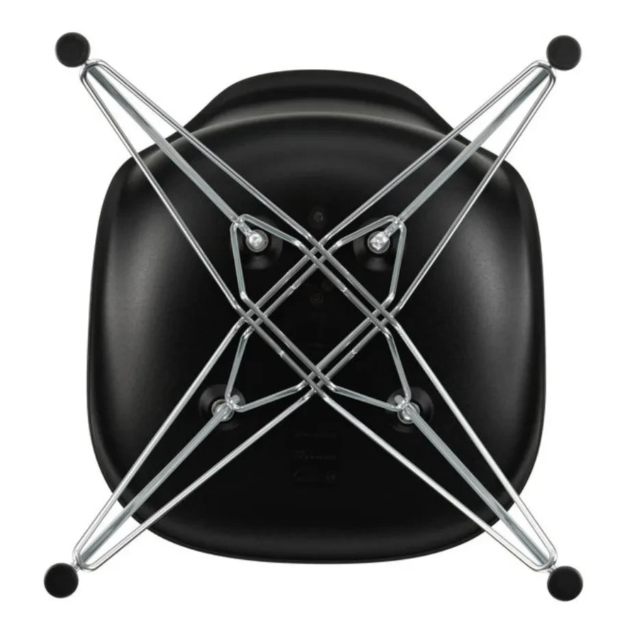 Vitra - DSR Plastic Chair - Chromgestell - Charles & Ray Eames | Schwarz