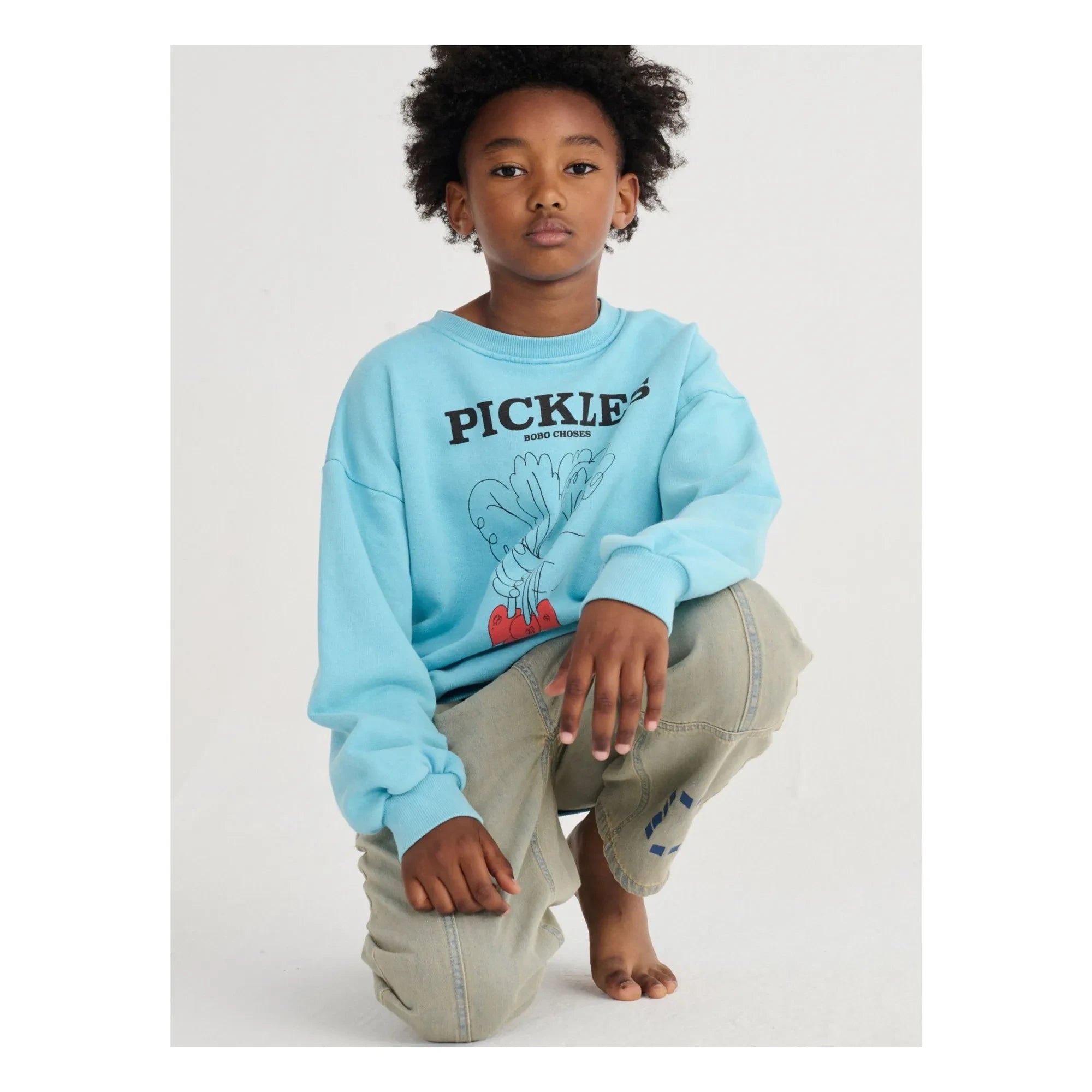 Bobo Choses - Pickles Bio-Baumwoll-Sweatshirt | Hellblau