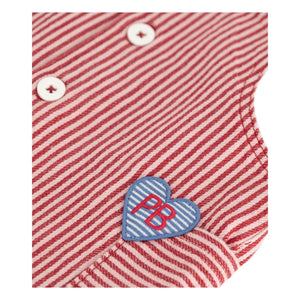 Petit Bateau - Çizgili Organik Pamuk Tulum Elbise | Pembe