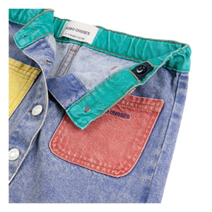 Bobo Choses - Rock aus Bio-Baumwolle mit Farbblock-Design | Blau