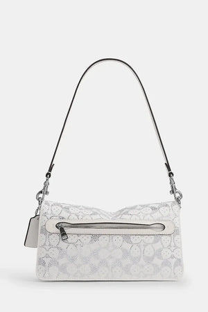 Coach denim kadın çapraz çanta Soft Crystal Denim Tabby Shoulder Bag 26