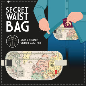 Legami - Ultra-slim Travel Hüfttasche - Geheim Hüfttasche