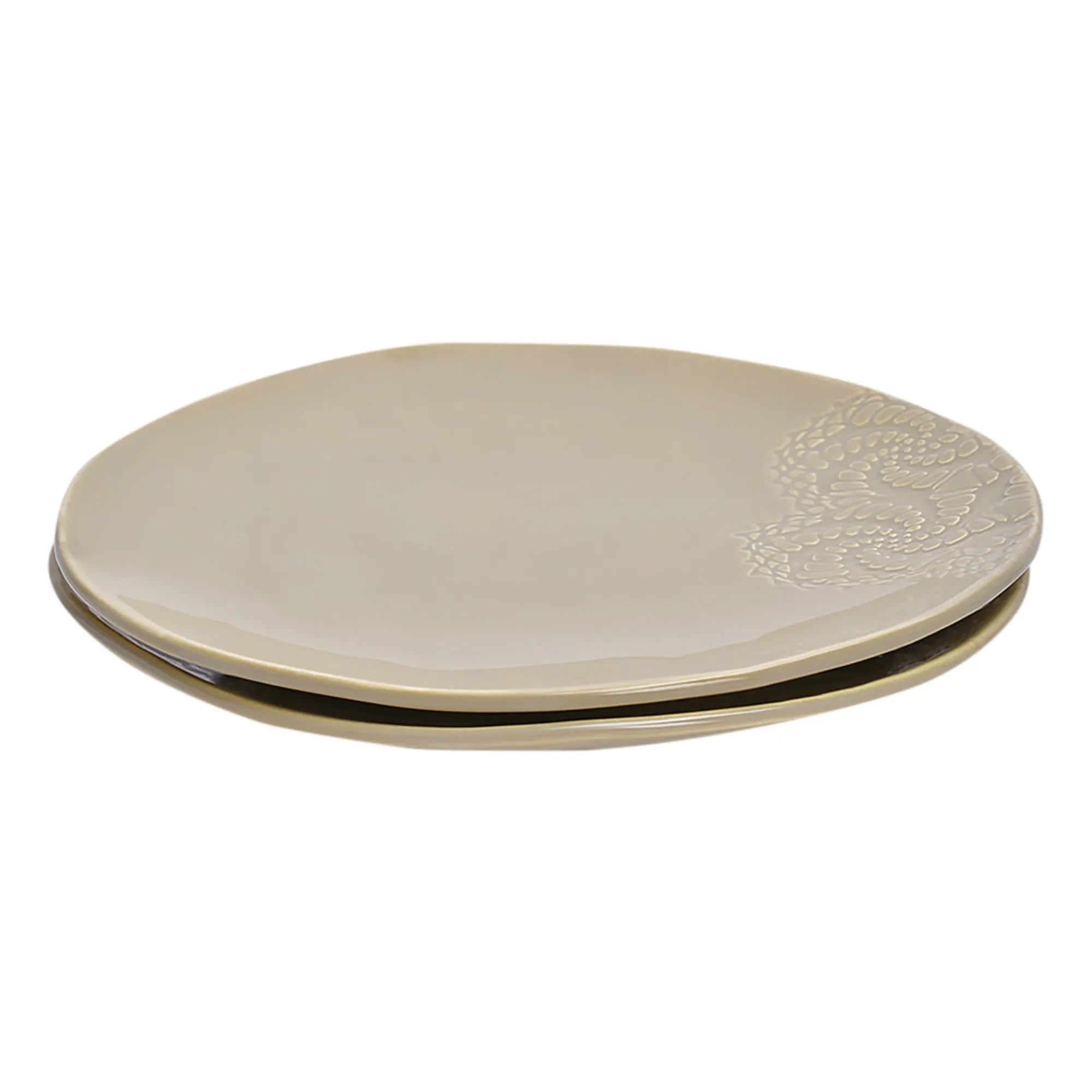 Maison Vessel - Blanca Tatoo Dantel Tabaklar - 2'li Set | Yulaf Ezmesi