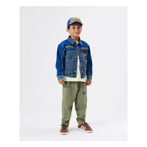 Goldie + Ace - Vintage Denimjacke mit Farbblock-Design | Blau