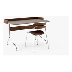 & Tradition – AV1 Pavilion Stühle, verchromtes Gestell – 2er-Set | Walnuss