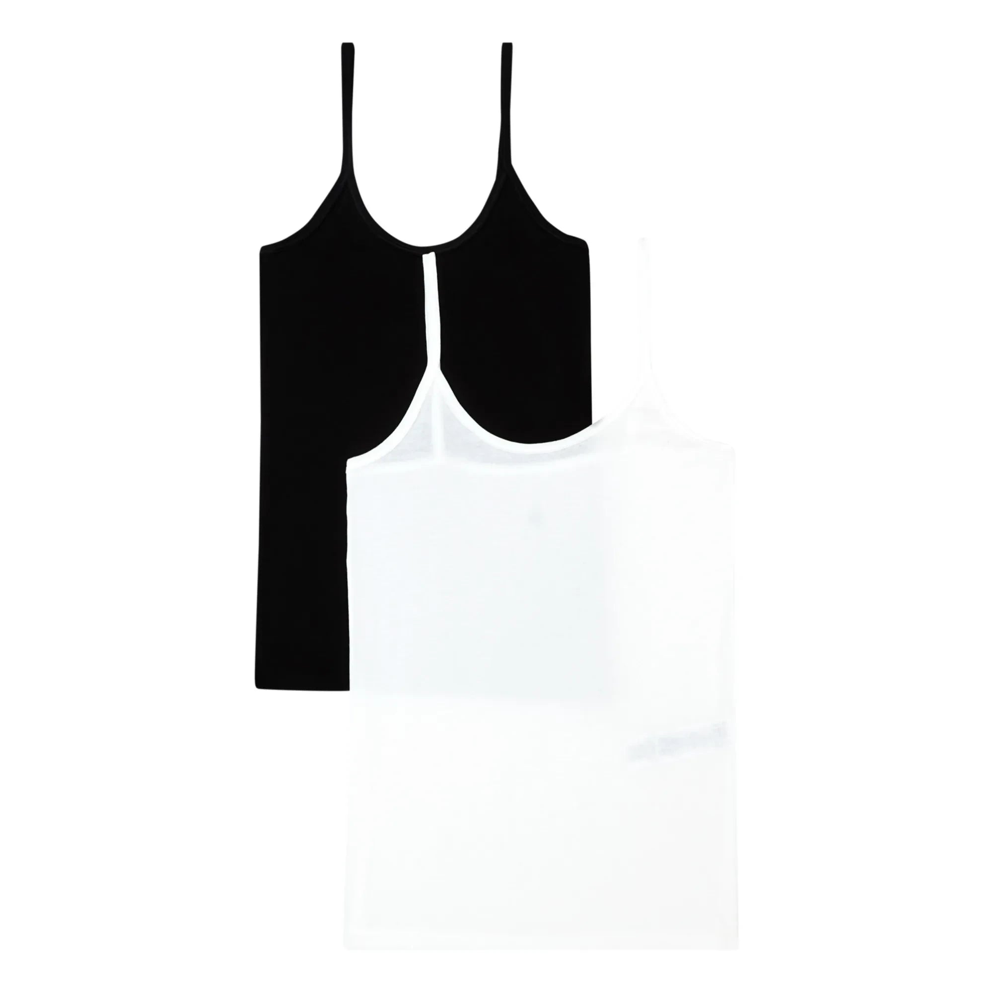 Petit Bateau - 2er-Pack Achselhemden - Damenkollektion | Noir/Blanc