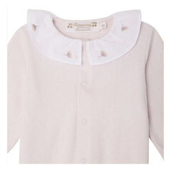 Bonpoint - Lintina Pointelle Pyjama aus Bio-Baumwolle | Hellrosa