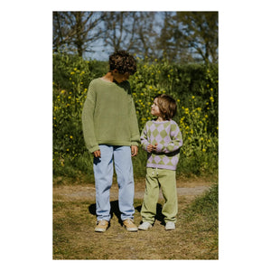 Yuki - Bio-Baumwolle Dicker Pullover | Oliv
