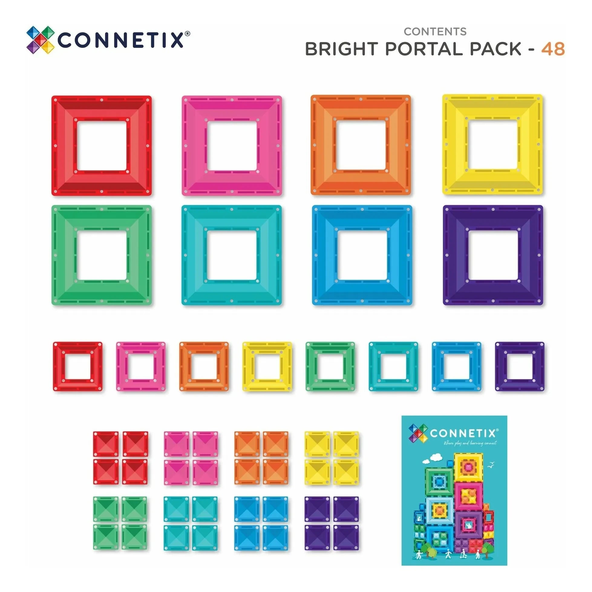 Connetix - Bright Portal Set - 48 Teile | Regenbogen