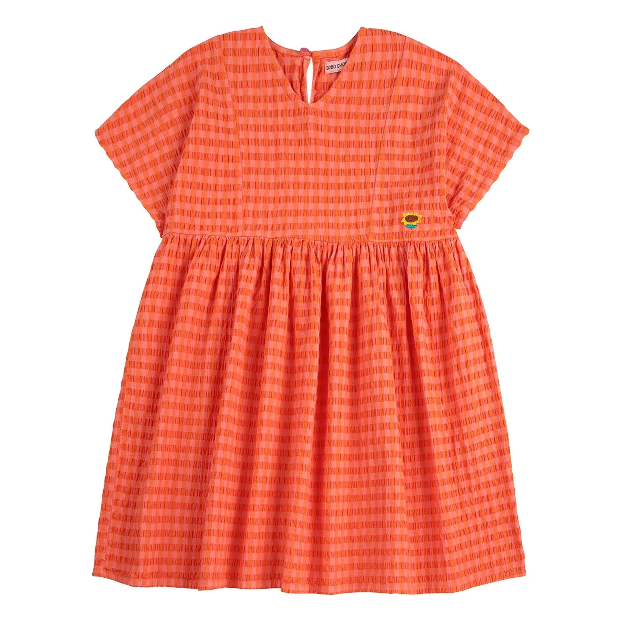 Bobo Choses - Kariertes Kleid | Koralle