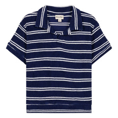 We Are Kids - Leonard gestreiftes Poloshirt aus Bio-Baumwolle | Marineblau