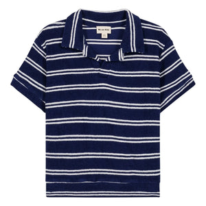 We Are Kids - Leonard gestreiftes Poloshirt aus Bio-Baumwolle | Marineblau