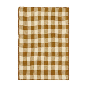 Maison de Vacances – Vintage Leinen Bourdon Tischset | Havanna