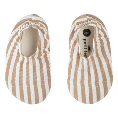 Petit Lem - Anti-UV gestreifte Seersucker-Wasserschuhe recycelte Fasern | Sand