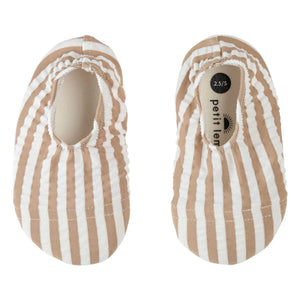 Petit Lem - Anti-UV gestreifte Seersucker-Wasserschuhe recycelte Fasern | Sand