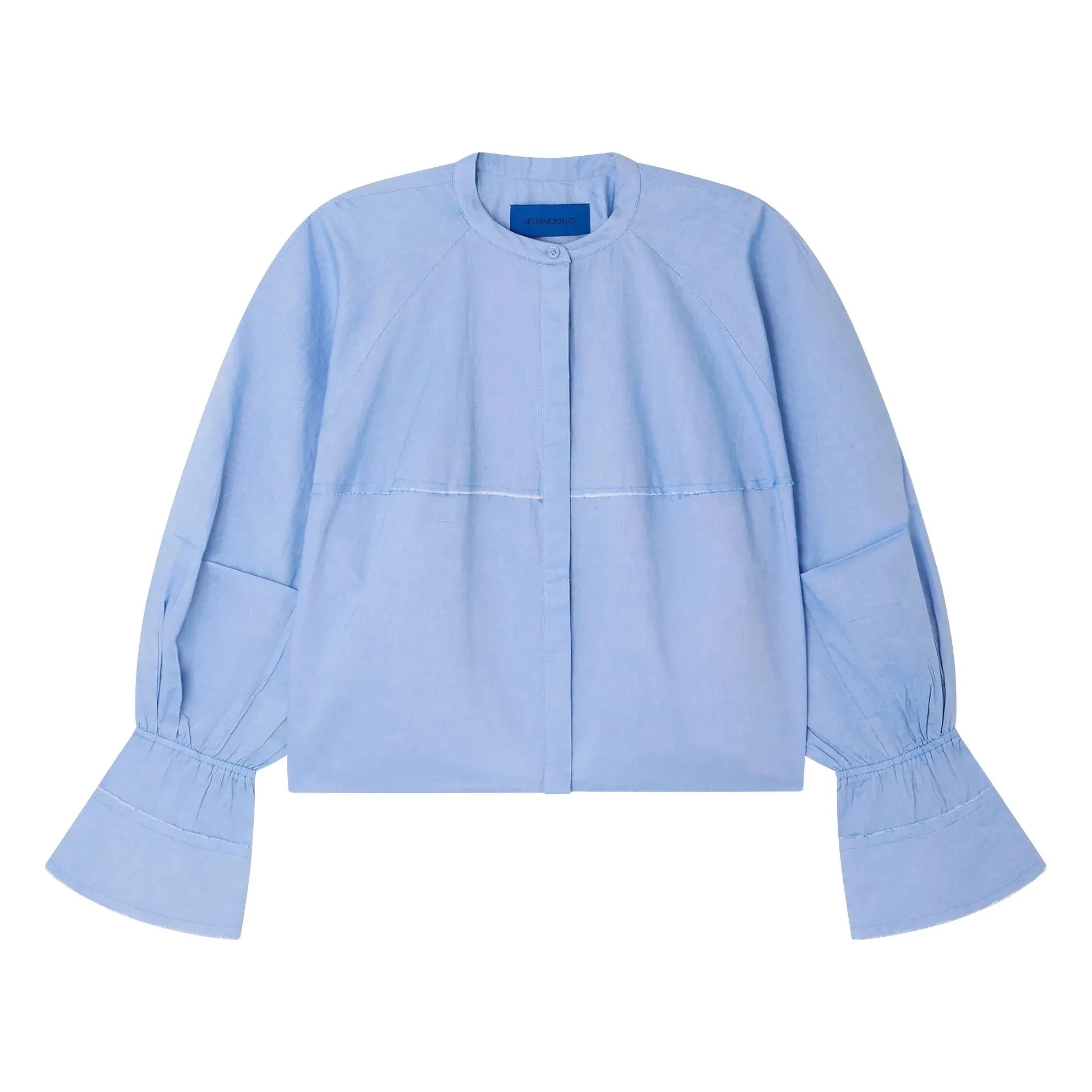 Mes Demoiselles - Soon Baumwoll-Popeline Bluse | Hellblau