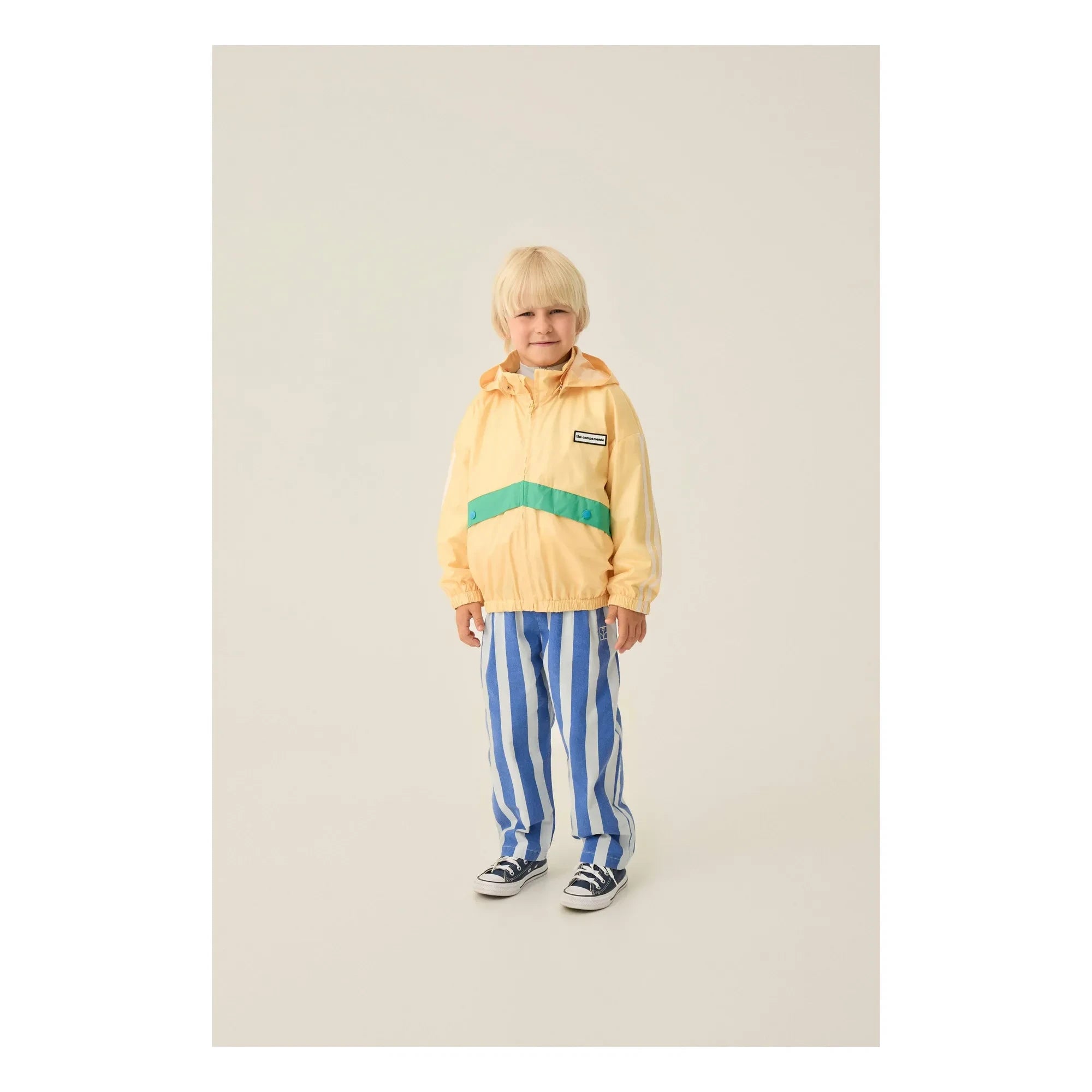 The Campamento - Windbreaker aus recycelter Faser mit Farbblock | Hellgelb