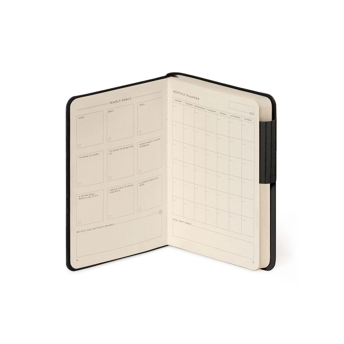 Legami - Liniertes Notizbuch mit monochromem Softcover - Black Suit - Mein Notizbuch