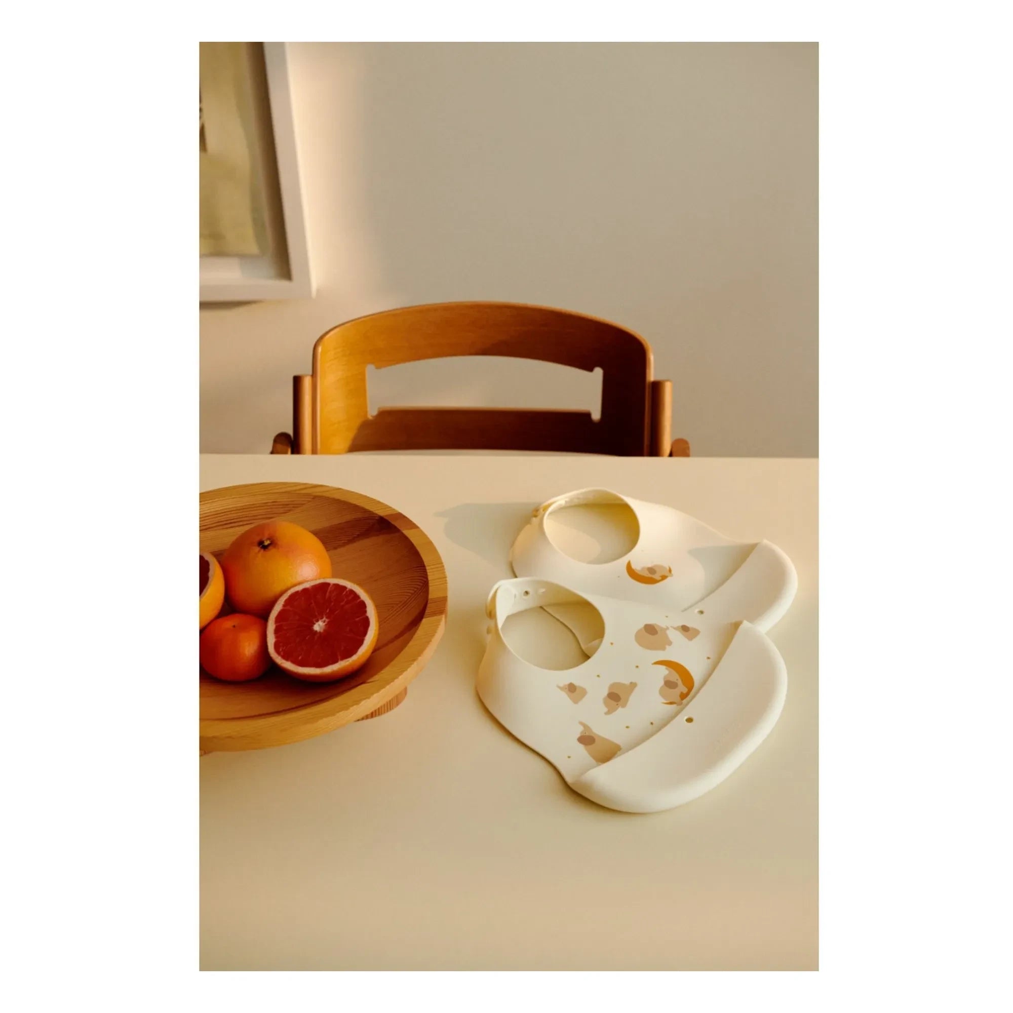 Liewood - Ember Silikon-Lätzchen - 2er Set | Elephant/Creme de la creme