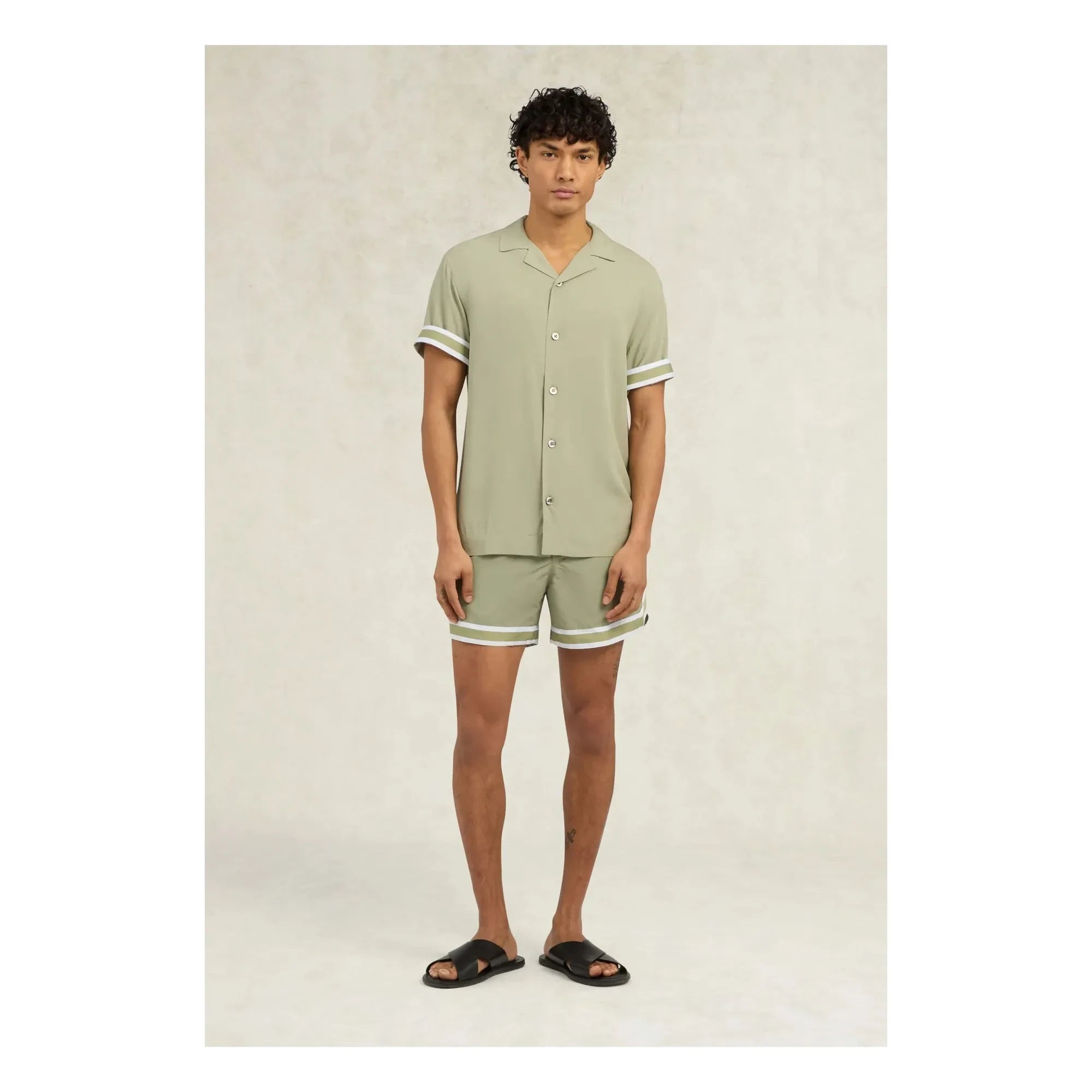 Ché Studios - VALBONNE HEMD | Beige - Grün