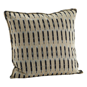 Madam Stoltz - Ikat gewebter Kissenbezug | Beige