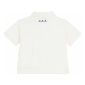 Petit Bateau – Hemd aus Bio-Baumwollgaze | Weiß