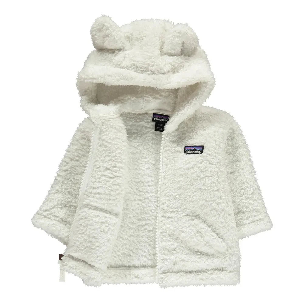 Patagonia - Sahte Kürk Kulaklı Kapüşonlu Sweatshirt | Beyaz