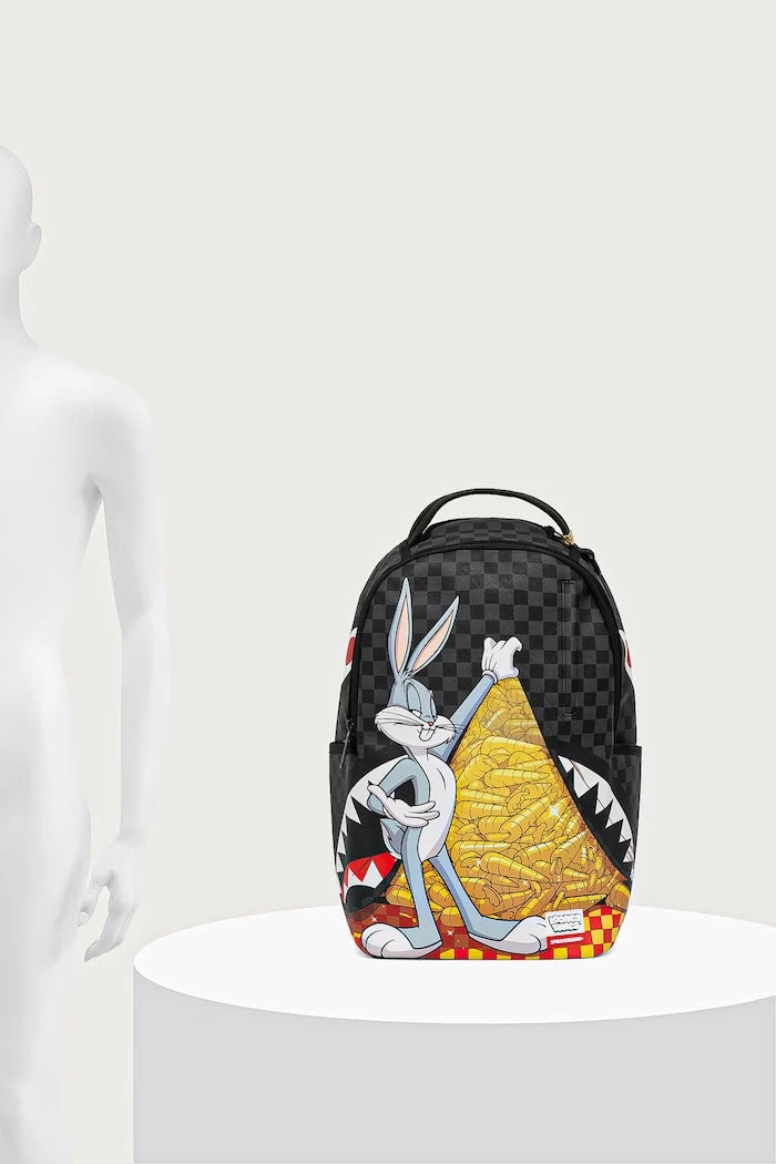 Sprayground - Looney Tunes Karottenmuster Schwarzer Rucksack 910B9177NSZ