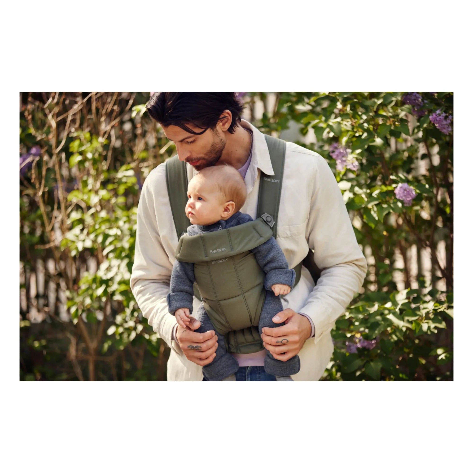 BabyBjörn - Mini Baumwoll-Babytrage | Dunkelgrün