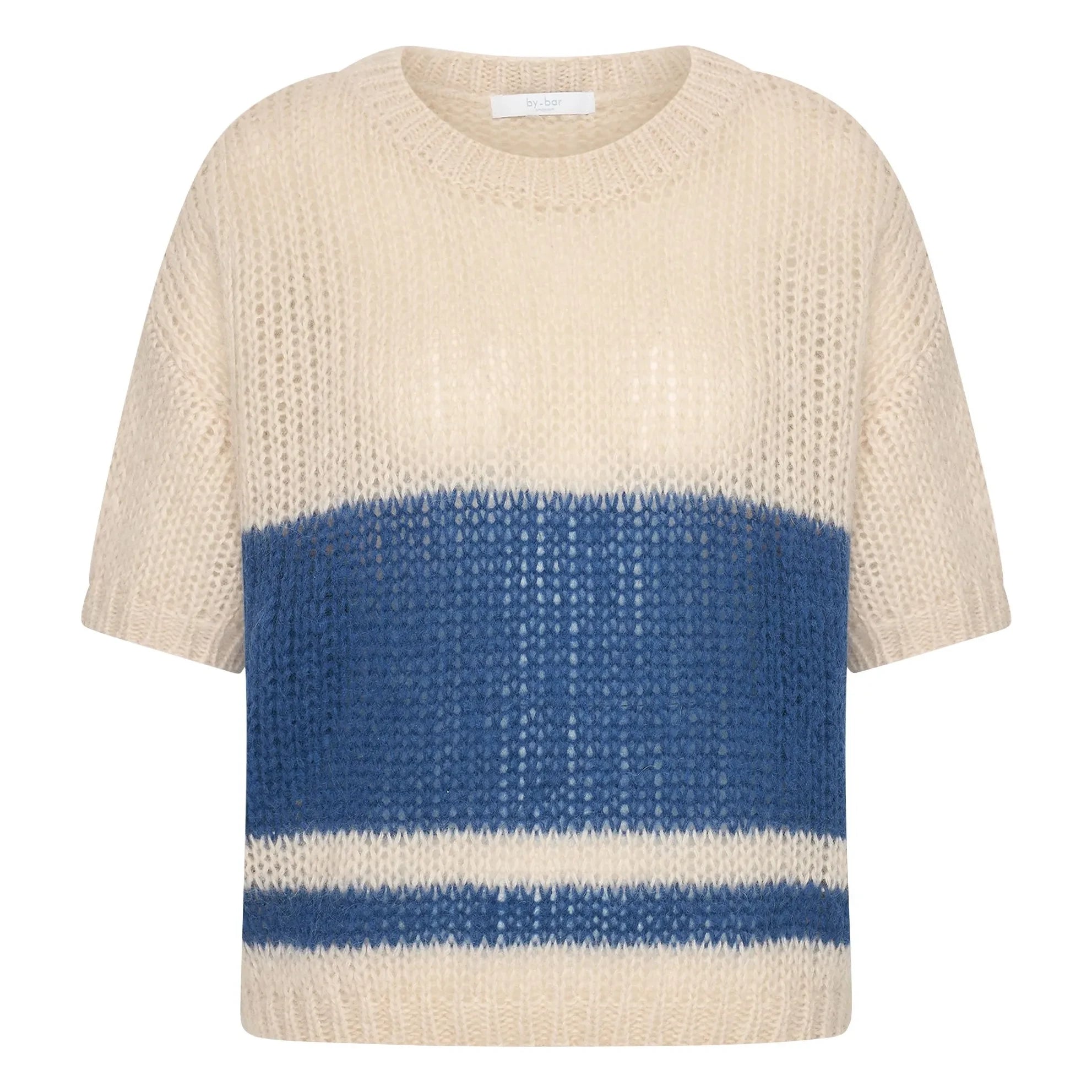 By Bar - Nino Gestreifter Pullover | Marineblau