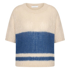 By Bar - Nino Gestreifter Pullover | Marineblau