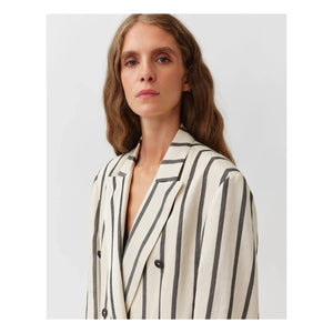 Diega - Verino Gestreifte Jacke | Ecru
